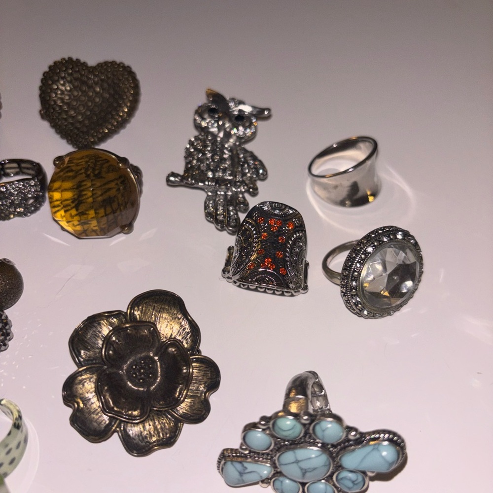 Fun, Various Multi-Color Women's Costume Rings Bundle - Picture 2 of 4